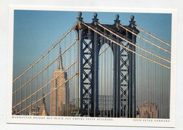 AK 074667 USA - New York City - Manhattan Bridge Mit Blick Auf Empire State Building - Bruggen En Tunnels