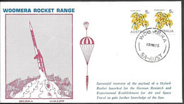 Australia Space Cover 1975. Skylark Rocket Launch Woomera - Océanie