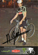 CARTE CYCLISME ANASTASIO GRECIANO SIGNEE TEAM NOVOSTIL HELIOS 1978 ( FORMAT 10,5 X 14,8 ) - Ciclismo