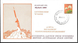 Australia Space Cover 1976. Skylark Rocket Launch. Woomera ##07 - Océanie