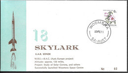 Australia Space Cover 1971. Skylark Rocket Launch. Woomera ##05 - Oceania