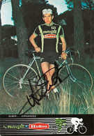 CARTE CYCLISME ALBERTO FERNANDEZ SIGNEE TEAM NOVOSTIL HELIOS 1978 ( FORMAT 10,5 X 14,8 ) - Ciclismo