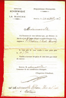 1903 - Académie De La Manche - Nomination D'une Demoiselle Au Poste D'institutrice à L'école De Villedieu - Documents Historiques