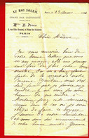 1904 - Lettre à Entête AU ROI SOLEIL - Grand Bar Liquoriste - Maison Proux - Paris - Alimentaire