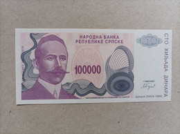 Billete De Bosnia Hercegovina De 100000 Dinara, Año 1993, UNCIRCULATED - Bosnie-Herzegovine