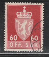 NORVÈGE 365 // YVERT 81A (SERVICE) // 1955-76 - Fiscali