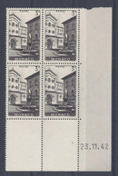 MONACO - N° 258 - Bloc De 4 COIN DATE - NEUF SANS CHARNIERE - 23/11/42 - Ungebraucht