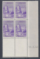 MONACO - N° 259 - Bloc De 4 COIN DATE - NEUF SANS CHARNIERE - 16/2/43 - Neufs