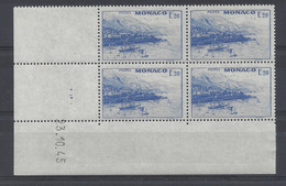 MONACO - N° 275 - Bloc De 4 COIN DATE - NEUF SANS CHARNIERE - 23/10/45 - Unused Stamps