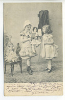 CPA  Précurseur 1902 - Filles, Fillettes Jouant Avec Des Poupées En Porcelaine - Peu Commune - Groupes D'enfants & Familles