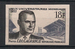 FRANCE - 1957 - N°Yv. 1120a - Lagrange - Non Dentelé / Imperf. - Neuf Luxe ** / MNH / Postfrisch - 1951-1960