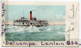 - ONTARIO - STR Hamilton Boat In Lachine Rapids, St Lawrece River, épaisse, Coins Ok, écrite, 1902, épaisse, TBE, Scans. - Altri & Non Classificati