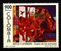 15D- KOLUMBIEN - 1996 - MI#:2021 -MNH- OWNER OF THE ANIMALS - MYTHS AND LEGENDS - Colombia