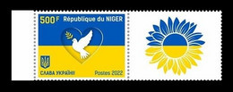 Niger 2022 MiNr. 8589 War In Ukraine. Peace For Ukraine (with Label) MNH ** - Niger (1960-...)