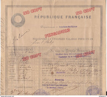 Fixe Passeport à L'étranger Italie 14 Avril 1916 Nombreux Cachets Menton Garavan PLM Pubblica Sicurezza Ventimiglia - 1914-18