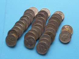 Lot Of 32 X 1 Pound + 51 X 20 Pence >>> Total +/- 44 Pound / Pond ( See 2 Scans ) U.K. Money ! - Kiloware - Münzen