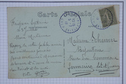BB14 FRANCE BELLE CARTE RR 1919  FAIGES POUR  TONNEIS+CACHETS BLEUS +CENTRE AVIATION AVORD++AFFRANCH. PLAISANT - 1927-1959 Cartas & Documentos