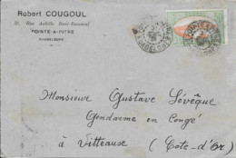 GUADELOUPE - Yvert 110 Sur Devant D'enveloppe Robert COUGOUL - POINTE A PITRE - Cachet à Date - - Brieven En Documenten