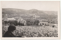 DOURGNE -ST BENOIT D EN CALCAT  CARTE PHOTO   PRISE  EN 1945  VOIR VERSO - Dourgne