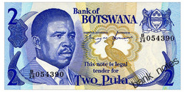 BOTSWANA 2 PULA ND(1982) Pick 7d Unc - Botswana