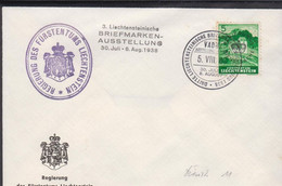 1938. LIECHTENSTEIN. 5 Rp Officials With Overprint REGIERUNGS DIENSTSACHE On Cover With... (Michel Dienst 11) - JF432292 - Dienstzegels