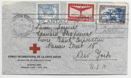 ARGENTINA LETTRE COVER RED CROSS COMITE CROIX ROUGE BUENOS AIRES 1941 TO USA - Covers & Documents