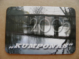 Small Pocket Calendar Lithuania 2005 Kumponas River Bridge Point - Small : 2001-...