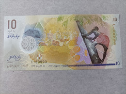 Billete De Maldivas 10 Rufiyaa, Año 2015, Uncirculated - Maldives