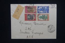 SOUDAN - Affranchissement Série Surchargés "Secours National "sur Enveloppe En Recommandé De San En 1942 - L 129312 - Covers & Documents