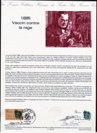 FR -DOCUMENT HISTORIQUE POSTE "VACCIN CONTRE LA RAGE" TIMBRE N°2371- CACHET 1ER JOUR 1/06/1985- SIGNE  BEQUET+ 1 - Médecine