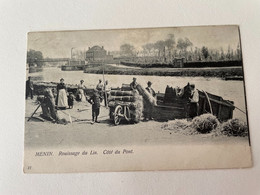 Menin  Menen  Rouissage Du Lin   Côté Du Pont - Menen