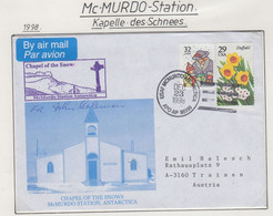 USA McMurdo 1998 Chapel Of The Snows  Signature Ca McMurdo DEC 23 1998 (MM196A) - Research Stations