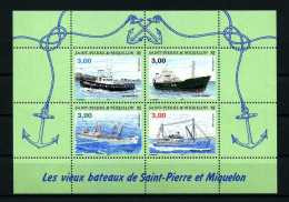 SPM MIQUELON 1996 Bloc N° 5 ** Neuf MNH Superbe C 11 € Bateaux Boats Ships Transports Radar II Roro Pinta Pascal-Annie - Blocks & Kleinbögen