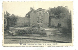 Pecq Monument Aux Morts De La Guerre 1914 1918 - Pecq