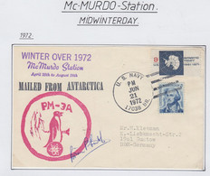 USA McMurdo 1972 Winter Over (Midwinter Day) Signature Ca US Navy  McMurdo  (MM198) - Research Stations