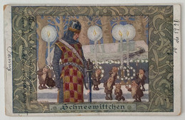 AK DWARFS ZWERGE GNOME SCHNEEWITTCHEN  ERNST KUTZER  OLD POSTCARD 1920. - Kutzer, Ernst