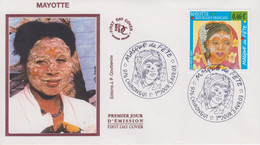 Enveloppe  FDC  1er  Jour    MAYOTTE     Masque  De  Fête    CHIRONGUI    2003 - Altri & Non Classificati