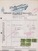 FACTURE DE 1940 BRUGES * LEON VIAENE - FABRICATION D'EMBALLAGES EN PAPIER ET CARTON * * - 1900 – 1949