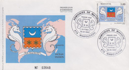 Enveloppe  FDC  1er  Jour    MAYOTTE    Armoiries  De   MAYOTTE    1997 - Sonstige & Ohne Zuordnung