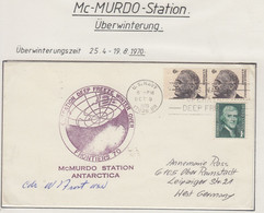 USA McMurdo 1970 Cover Winter Over  Frontiers 70  Signature Cdt  Ca US Navy OCT 9 1970  (MM200B) - Research Stations