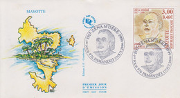 Enveloppe  FDC  1er  Jour    MAYOTTE    Zéna   M'DERE   2000 - Otros & Sin Clasificación