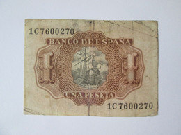 Spain 1 Peseta 1953 Banknote - 1-2 Pesetas