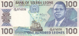 Sierra Leone (BSL) 100 Leones 1990 W/ Printer's Name UNC Cat No. P-18c / SL115c - Sierra Leone