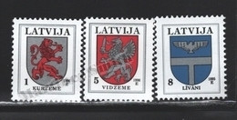 Lettonie – Latvia – Letonia 1996 Yvert 380-82, Definitive Set, Coat Of Arms - MNH - Latvia