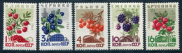 SOVIET UNION 1964 Berries. MNH / **.  Michel 2996-3000 - Unused Stamps