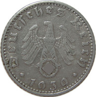 LaZooRo: Germany 50 Pfennig 1939 D VF - 50 Reichspfennig