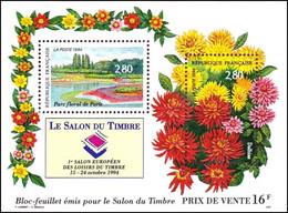 FRANCE 1994 - BLOC BF 16 - 2 T.P. (NEUF ** MNH) - "LE SALON DU TIMBRE PARC FLORAL DE PARIS" Petit Prix - Ongebruikt