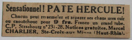 PUB 1933 STE SAINTE CROIX AUX MINES HAUT-RHIN MARCEL CHARLIER PATE HERCULE - Sainte-Croix-aux-Mines