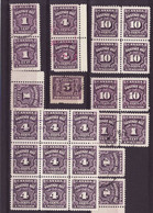 6840) Canada Postage Due Collection May Have Perforation Folds & Separation On Blocks - Segnatasse