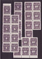 6841) Canada Postage Due Collection May Have Perforation Folds & Separation On Blocks - Port Dû (Taxe)